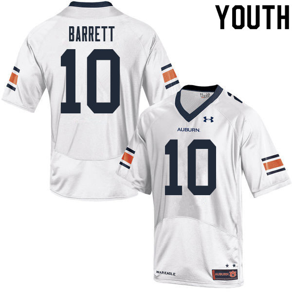 Youth #10 Devan Barrett Auburn Tigers College Football Jerseys Sale-White
